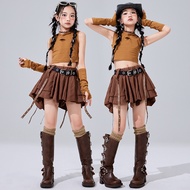 Children's Jazz Dance Costume Girls Hip-Hop New Style Street Dance Trendy Costume Performance Costum