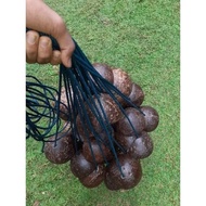 Coconut shell egrang traditional toy, coconut shell egrang