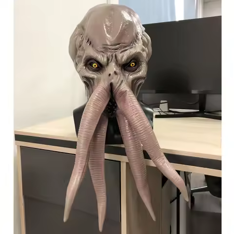 Game Baldur Gate 3 Lllithid Mind Flayer Squiddy Mask Cosplay Octopuses Monster Latex Helmet Gift Cre