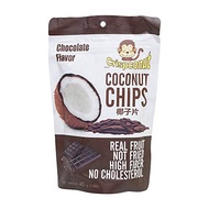 มะพร้าวอบกรอบ มะพร้าวอบแห้ง มะพร้าวแก้ว มะพร้าวกรอบ Crispconut Coconut chips (รสช็อกโกแลต) Chocolate Flavour [พร้อมส่ง]