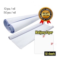 Mahjong Paper 50gms - 31" x 31" 10 / 50 pcs per roll White Mahjong Paper Roll (Kertas Mahjong Putih 