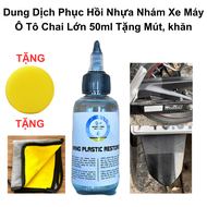 Combo 2 Chai Phục Hồi Nhựa Nhám Nano Plastic Restorer chai 10ml/20ml/50ml Phục Hồi Làm Mới Nhựa Đen