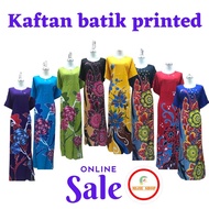 Baju Kaftan Batik Printed | Kain Cotton Viscose | Baju Kelawar | Baju Tidur