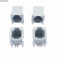 10pcs RJ11 6P4C 6P6C 4 6 Pin Mount Telephone Modular PCB Connector Female Socket Right Angle Plastic
