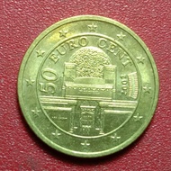 Koin Austria 50 Euro Cent (1st map)