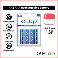 Singapore AA/AAA Rechargeable Battery 1.6v - Zinc Nickel - Long-Lasting, Eco-Friendly