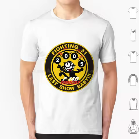 Tomcat Vf-31 Tomcatters T Shirt Big Size 100% Cotton Tomcat F14 Grumman Navy Vf 31 Tomcatters Planes