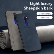 Casing Oppo A9 2020 Case Oppo A8 Case Oppo A31 Case Oppo A91 Case Oppo Reno3 Case Oppo A5 2020 Case Oppo F11 Pro Case Oppo A36 A76 A96 Case Oppo R17 Pro Case Simple Silicone Matte Frosted Textured Lambskin Leather Phone Cover Cassing Case TP