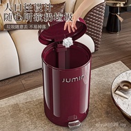 Single Bathroom with Paper Silver-Plated Medium Household Cover Trash Can Toilet Foot-operated Feel 