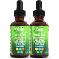 OrganicMulleinLiquidDropsWithChlorophyllforPlusIrishSeaMoss,Spirulina,Licorice,TartCherry,Lobelia, J