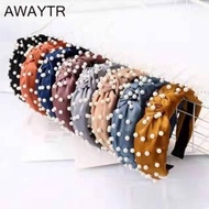 korean fashion Pearl polka dots headband  bendable hair clip
