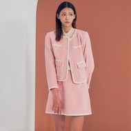 【MEDUSA】名媛粉紅絨面小香風外套(M-XL) | 小香風套裝 拆售