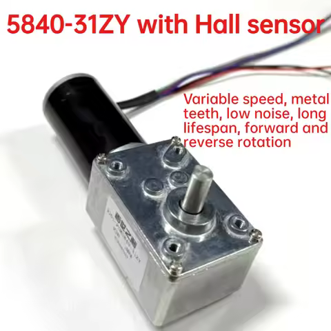 Motor with encoder, geared speed sensor, self-locking motor 5840-31ZY, DC reduction motor with Hall 