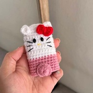 Fiona's Crochet Sanrio Hello Kitty Car Key Cover/Key Protector for Perodua/Toyota/Honda/Proton 凯蒂猫车钥