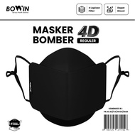 RB001 Masker Bomber BOWIN 4D REGULER Masker Kain 4 Lapis Anti