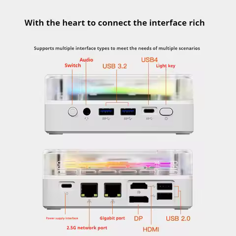 diy gaming computer Mini Pc Ordenador Compact GenMachine AMD Ryzen 7535HS 7535U 7735HS 7735U Windows