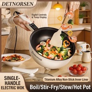 DETNORSEN J-32 Electric Multi Cooker Non-Stick Pot Hotpot Steam Stew Boil Stir Fry 1351W 28cm 5.0L