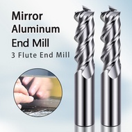 HRC65 Carbide End Mill สำหรับอลูมิเนียม 3 ฟลูตทังสเตนเหล็กอลูมิเนียมอัลลอย 1 2 4 5 6 8 10 12 มม. CNC Tools Cutter