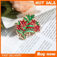 KDCOD* Holiday Gift Brooch Dripping Oil Technology Brooch Sparkling Christmas Brooch Set Festive Tree Bell Wreath Snowman New Year Gift Sweater Decoration