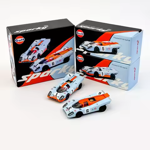 SPARKY Lighting 1:64 Porsche 917 Set Le Mans GULF Gulf Alloy Car Model