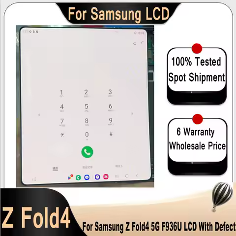 Defect Inner Screen AMOLED Z Fold 4 5G LCD For Samsung Z Fold4 F936 F936B LCD Display Touch Screen D