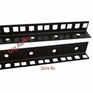2pcs 8U Rail Rack Flight Case Accessories Small U
