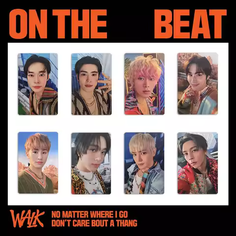 8Pcs/Set KPOP Jaehyun Doyoung WALK ON THE BEAT Album Glossy Cards Taeyong Yuta Fashion Selfie Double