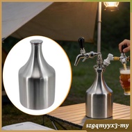 [Toolroom] 304 Stainless Steel Beer Growler Sturdy Lightweight Portable Keg Carbonated Beer Growler 