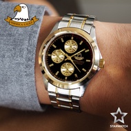 AMERICA EAGLE นาฬิกาข้อมือสุภาพบุรุษ สายสแตนเลส รุ่น AE010G - SilverGold/Black