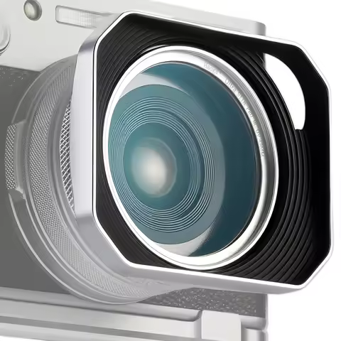 Haoge Square Metal Lens Hood for Fujifilm X100VI Fuji X100V X100F X100T X100S X70 Fuji Photo Camera 