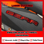 VRGP Emblem Gear Universal Semua Motor/Emblem Yamaha Gear 125/Aksesoris Yamaha Gear Murah