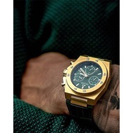 下單即贈品牌籃球　CEO TECH系列 金色綠面計時碼錶