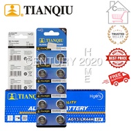 TIANQIU Battery AG13/LR44H/357A 1.5V Alkaline Battery 10pcs