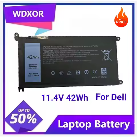 WDX0R Laptop Battery for Dell Inspiron 13 5000 5368 5378 5379 7378 7368 14 7460 7472 0FC92N 03CRH3 0