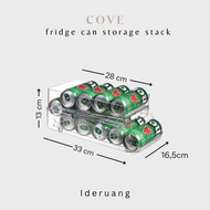 IDERUANG COVE - 2-Tier Canned Drink Storage, Canned Drink Container, Refrigerator Storage