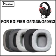 LUOLVUO 1Pair Ear Pads, Foam Sponge Protein Leather Ear Cushion, Replacement Headphone Accessories E