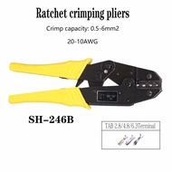 Hs-246b 0.5-6.0mm 20-10awg Mini Crimp Pliers Multi Hand Tools Uninsulated Car Terminals Crimping Ali