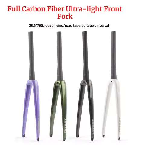 INTRO7 T800 Full Carbon Fiber Ultra-Light Tapered Tube Fork 28.6mmx700C Suitable for fixed-gear/road