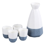 In Stock 1 Set/5pcs Japanese Style Sake Serving Set Ceramics Sake Cup Sake Pot Wine Set