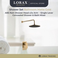 CS 5 Concealed Shower Set 5 : (ABS Shower Head + Single Lever Concealed Shower Mixer) (Matte Gold)