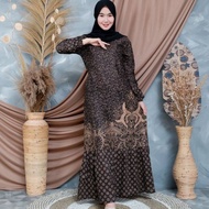 GAMIS BATIK WANITA MODEL REMPEL KOMBINASI