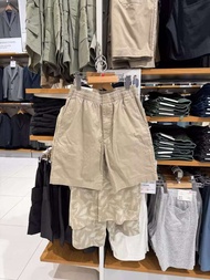 Uniqlo 464822/469337 กางเกงขาสั้นยางยืดสำหรับผู้ชายและผู้หญิงหลวม ๆ สบาย ๆ กีฬากลางกางเกง Uniqlo