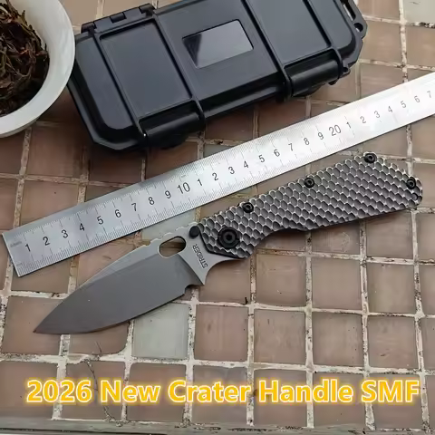 JUFULE 2026 Strider SMF Folding Knife Titanium Handle Frame With Steel Insert Copper Washer AUS10 Bl