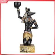 {halfa}  Vintage Egyptian Goddess Figurine Candle Holder Candlestick Home Desktop Decor