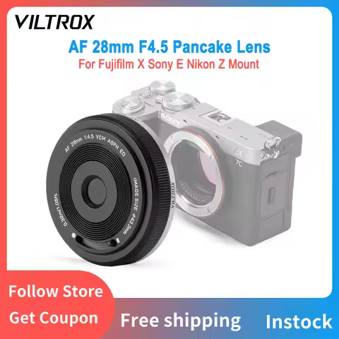 Viltrox AF 28mm F4.5 Ultra-Thin Pancake Lens Autofocus Chips-Size Full Frame Wide Angle Lens For Fuj