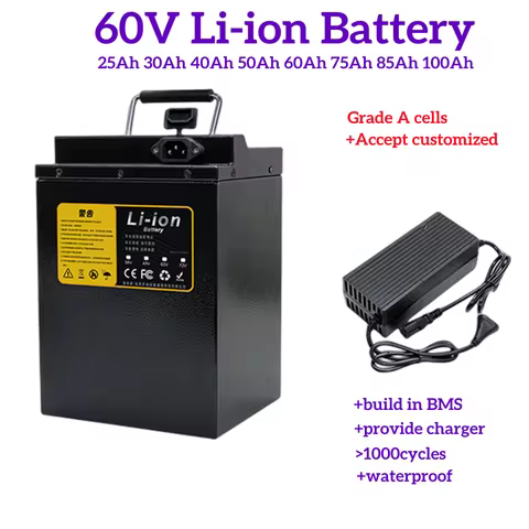 GTK BMS 17S 60V Li-ion battery 25Ah 30Ah 40Ah 50Ah 60Ah 75Ah 85Ah 100Ah for 1000W 2000W 3000W Golf C