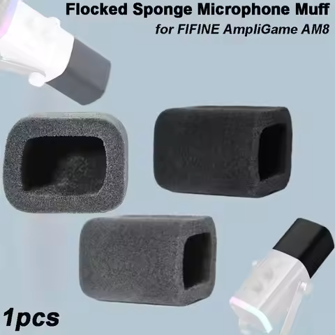 1pcs Replacement Mic Windscreen Cover Noise Reduction Windproof Microphone Muff Flocked Sponge Foam 