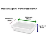 FR-500S  Disposable Plastic Food Container [ 50sets± ] 500ml -Felton
