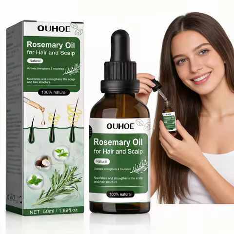 OUHOE 50ML Rosemary Oil Daily Hair Care Natural Plants Formula Deeply Nourish Repair Scalp Reduce Sh
