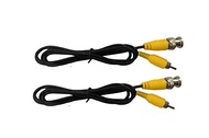 2Packs 1M 3Feet BNC to RCA Connector Cable for Surveillance CCTV Camera System from DVR to TV